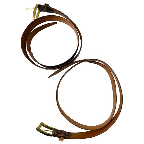 Martin Dingman Italian Leather Belt Lot of 2 Size 36 Business Career Office Wear - Picture 2 of 15